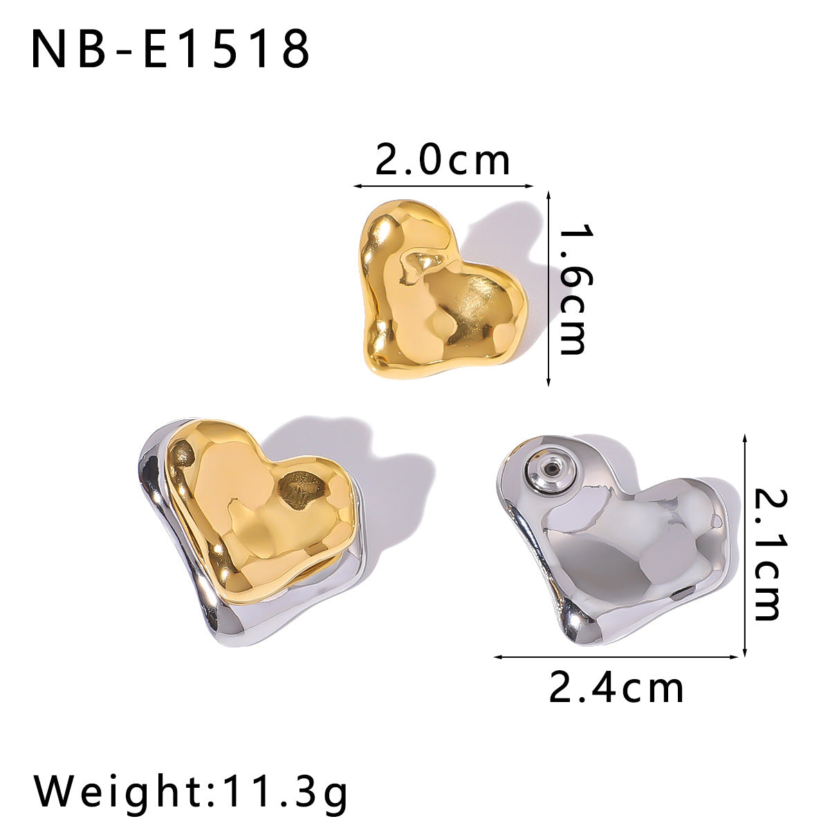 Großhandel leichte Luxus goldene Blume Dual-Use Edelstahlohrringe