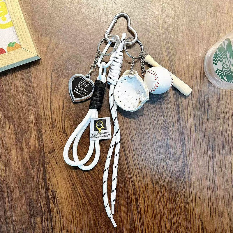 Wholesale Acrylic Tennis Tassel Keychain - Trendy Car Key Accessory for Everyday Use