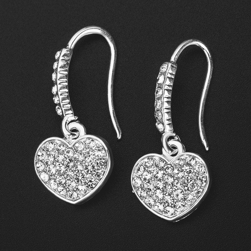 Wholesale  diamond-embedded geometric earrings