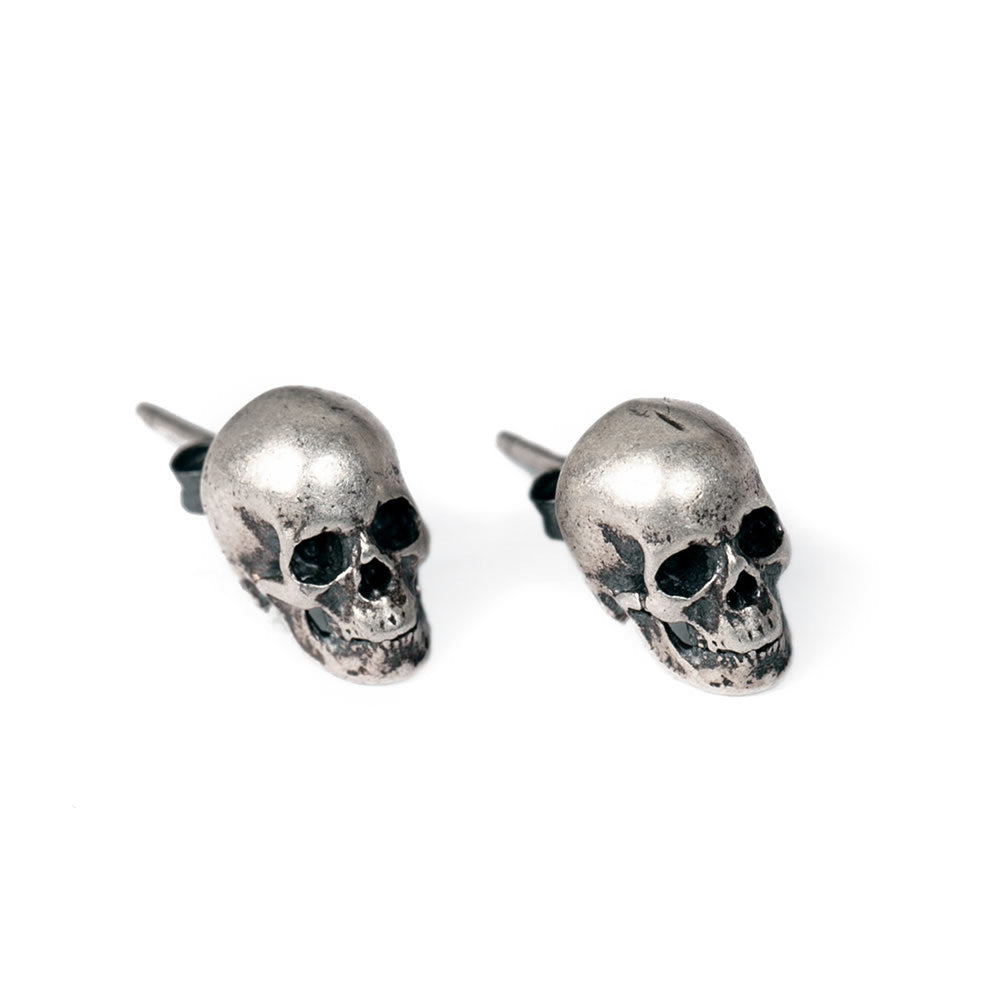 Wholesale S925 Sterling silver skeleton punk retro earrings
