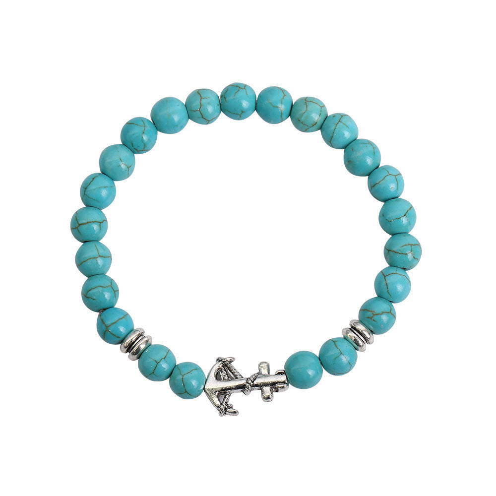 Wholesale Turquoise Beaded Bracelet Beach Turtle Design Travel Commemoration Gift