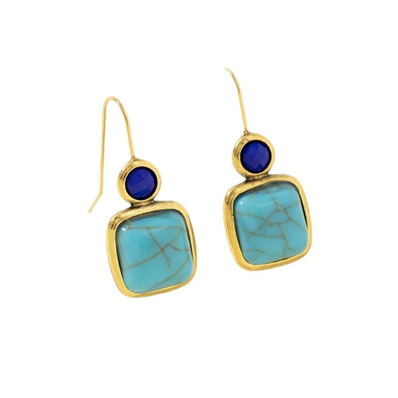 Wholesale Geometric square alloy earrings
