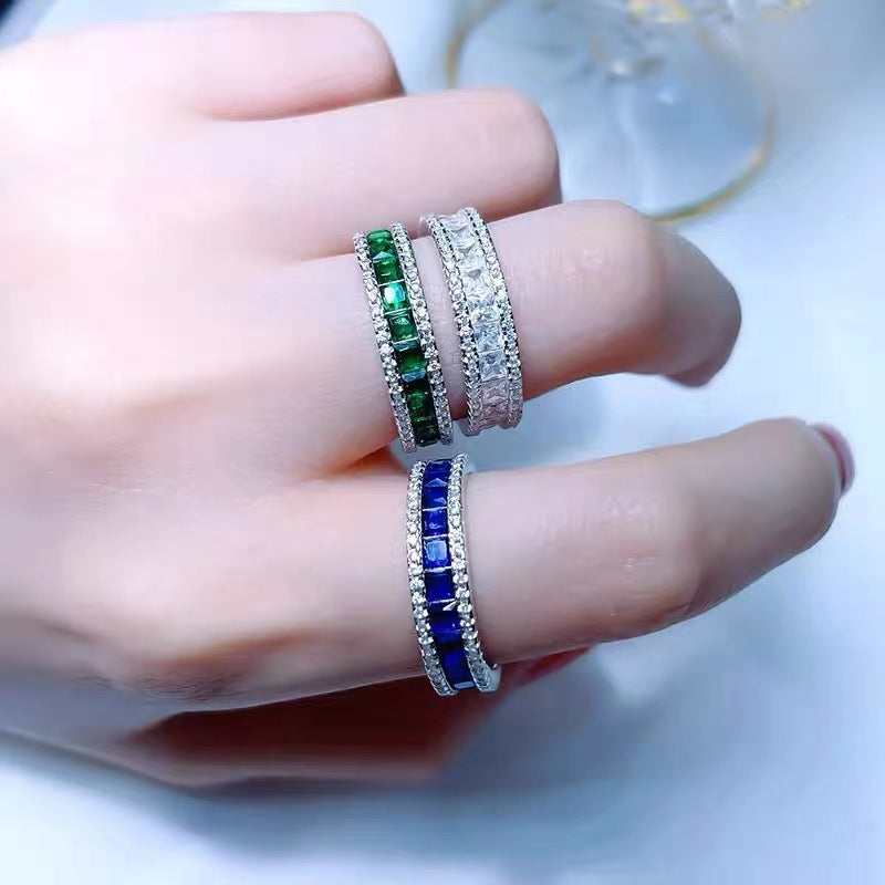 Wholesale S925 Silver Fine Crafted Full Diamond Micro Inlaid Rings ACC-RS-LLT002