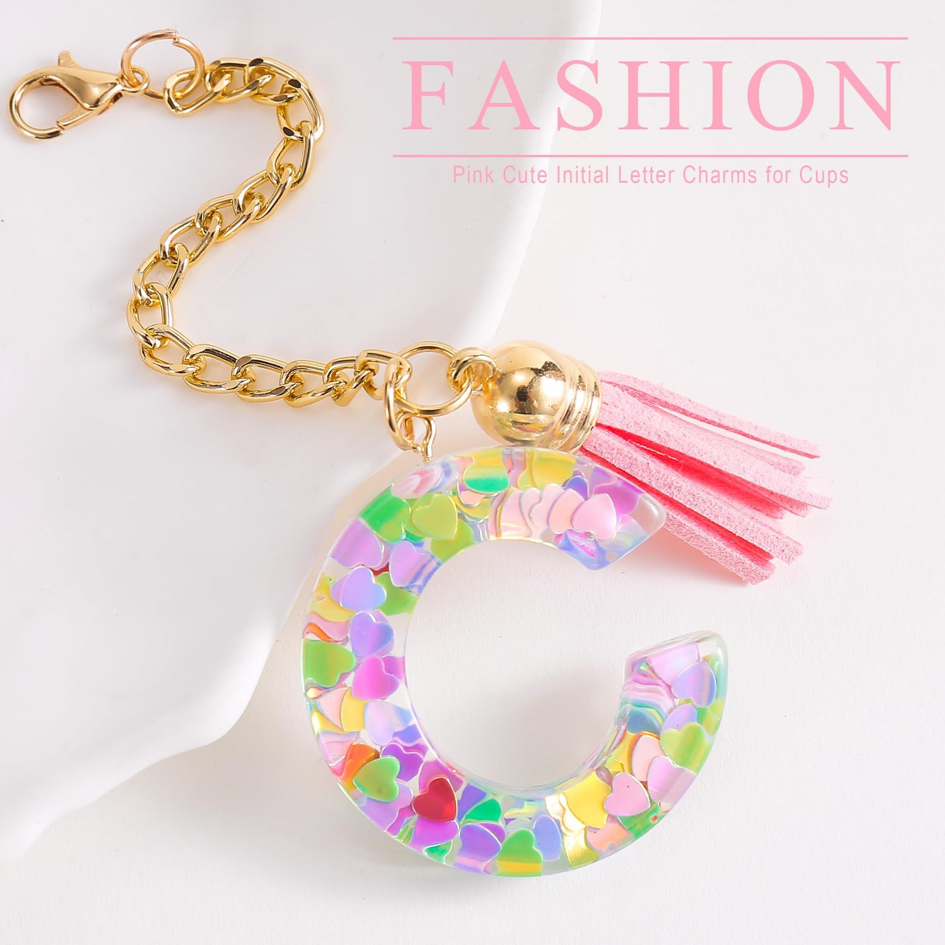 Wholesale Cartoon 26 Letters Resin Hanging Chain Cup Accessories Chain ACC-CA-Jiay001
