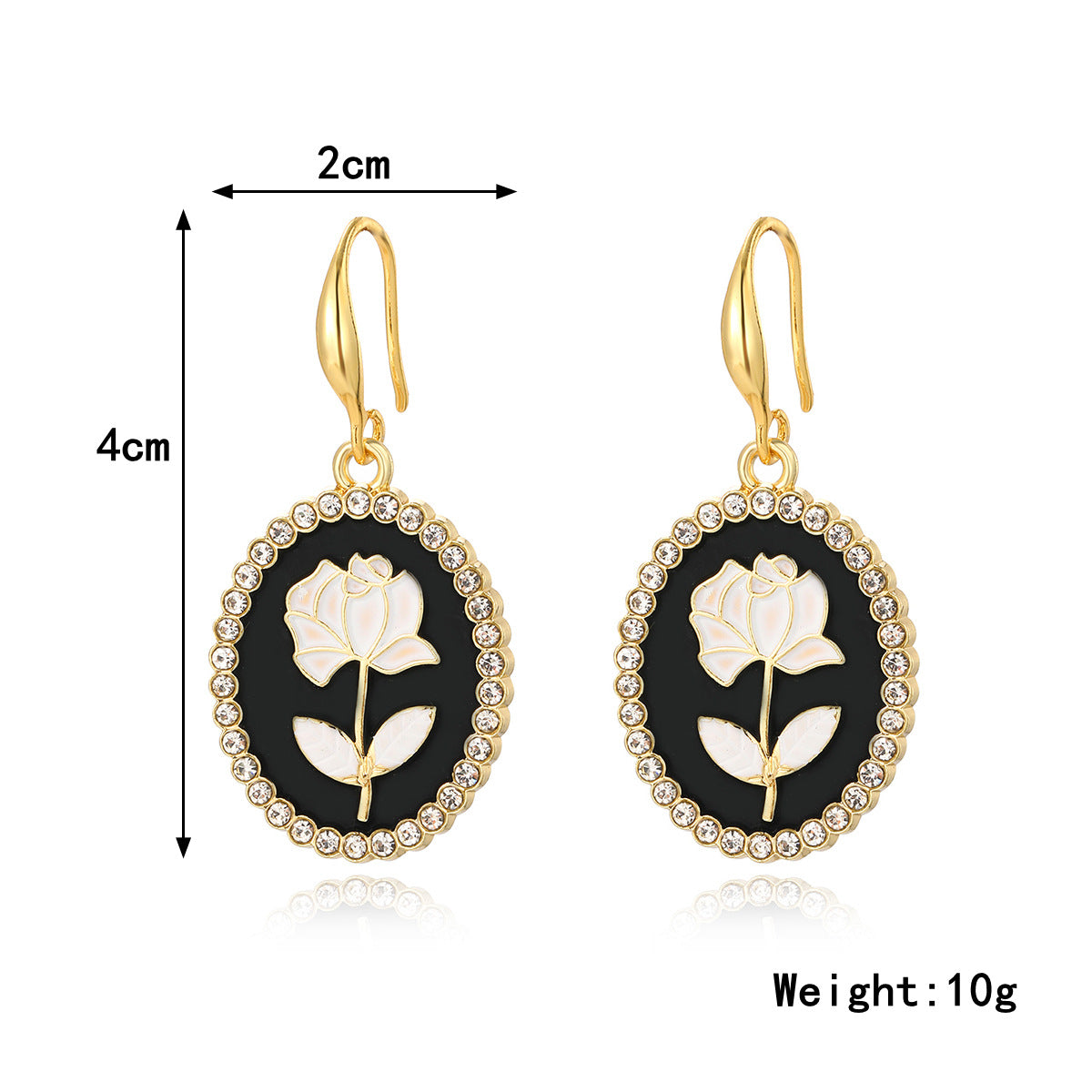 Wholesale Exaggerated Flower Earrings Metal Rose Earrings ACC-ES-ManYi009