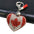 Wholesale  velvet Diamond-embedded peach heart Tassel Keychain