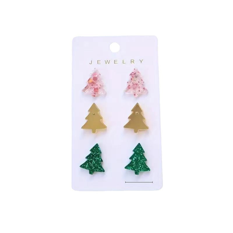 Wholesale  Acrylic Combination Christmas Earrings suit