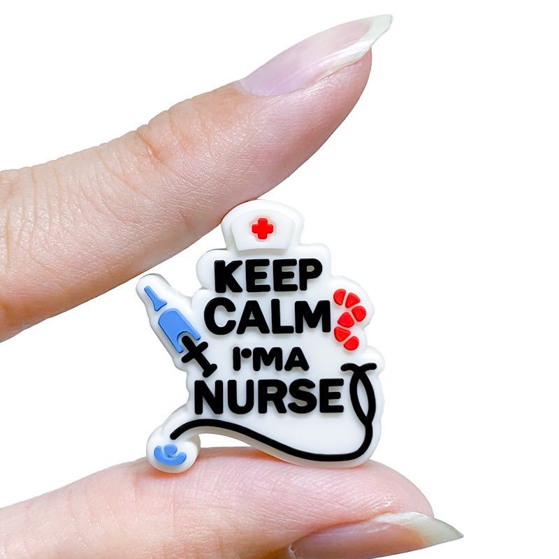 Wholesale 10pcs Focal Beads Injection Nurse Silicone DIY For Beaded Pen