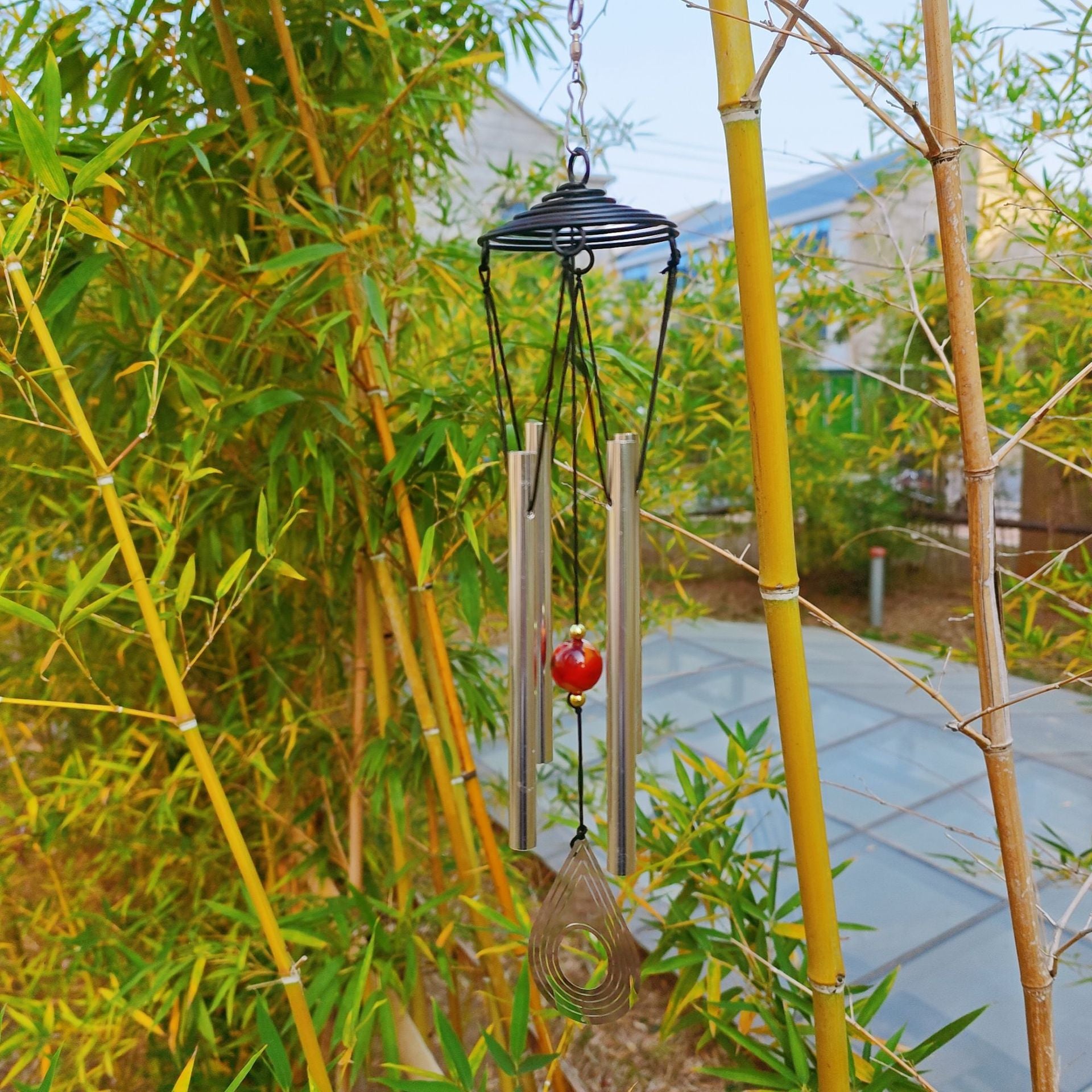 Wholesale Stainless Steel Flower Rotating Wind Chime