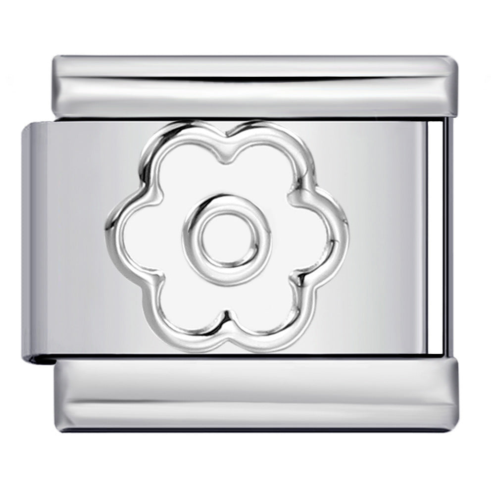 Wholesale Italian Charm Bracelet 9mm DIY Splicing Removable Silver Stainless Steel Composable Bracelet