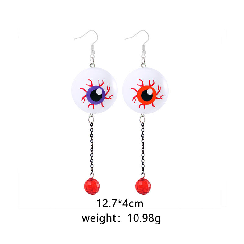 Wholesale Halloween Spider Pumpkin Ghost Skull Resin Earrings ACC-ES-BinLi005