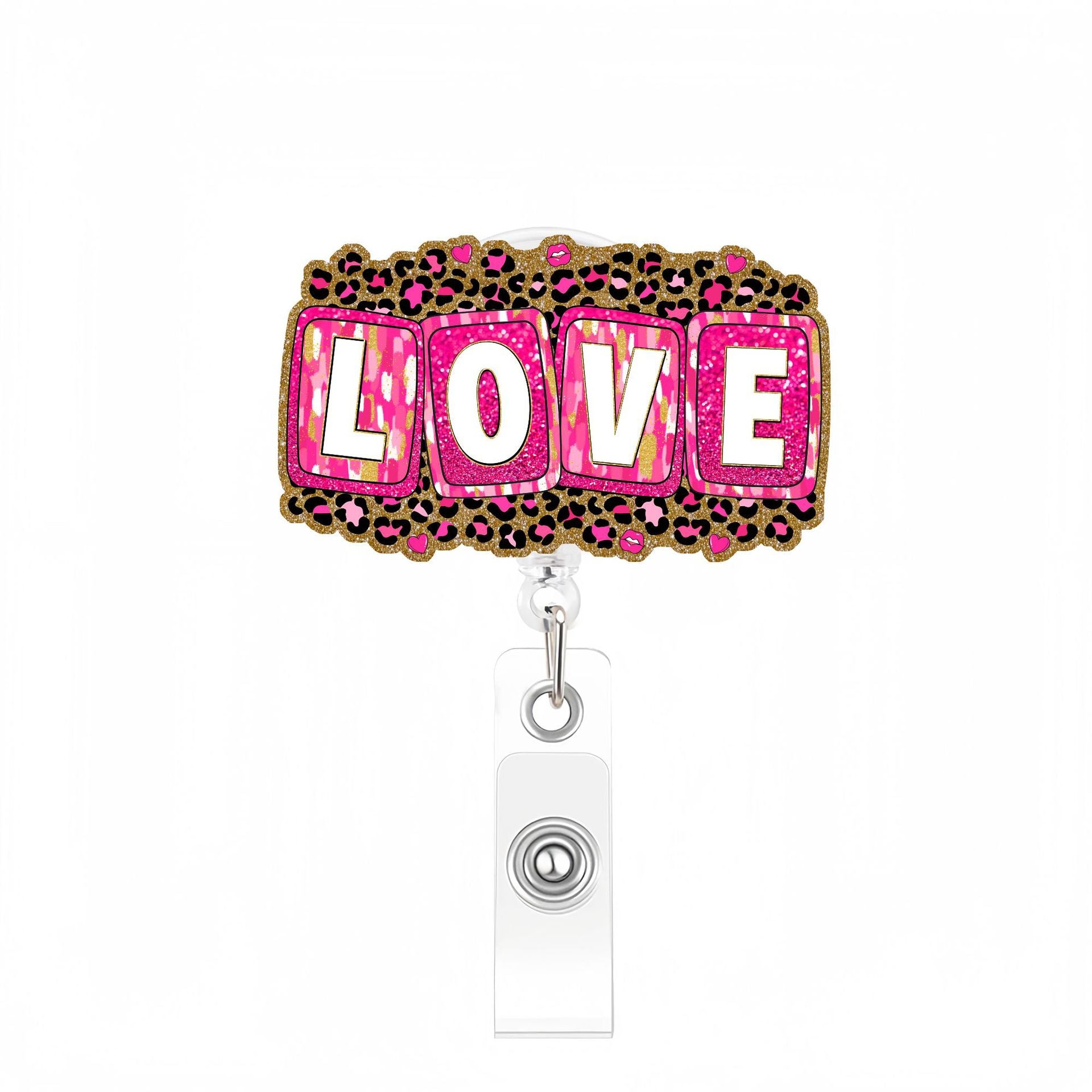 Wholesale 10pcs gold glitter creative Badge Reels