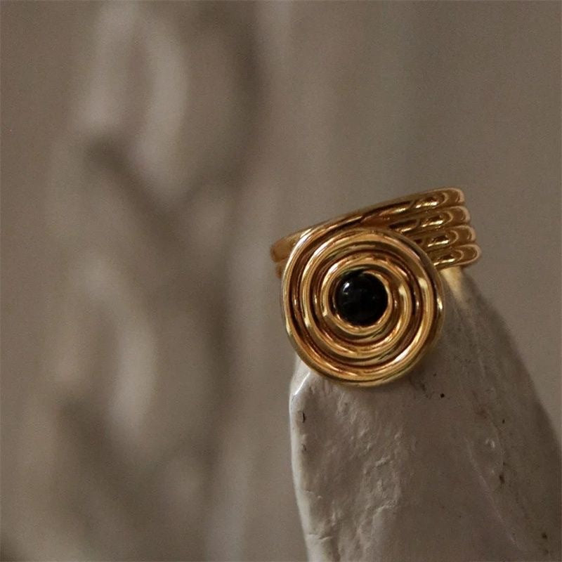 Wholesale Retro Gold Diamond Ring Open  Ring