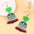 Wholesale  Christmas Earrings Cartoon Contrasting Color Snowman Bell Acrylic Earrings