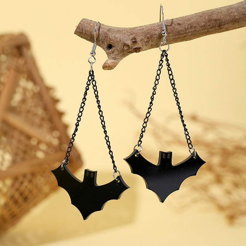 Wholesale  horror funny skull  pumpkin ghost black cat earrings