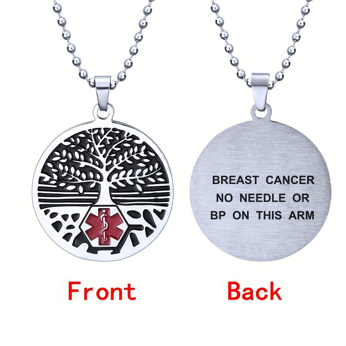 Wholesale Tree of Life Pendant Stainless Steel Corrosion Medical Logo Necklace