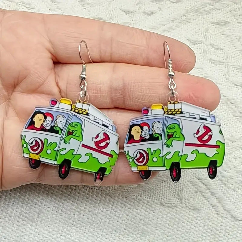 Wholesale Bus Earrings Cartoon Pattern Creative  Acrylic Earrings