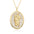 Wholesale  metal medal zircon Lady Guadalupe Saint Benedict pendant necklace