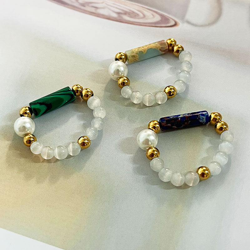 Wholesale 4mm natural stone ring