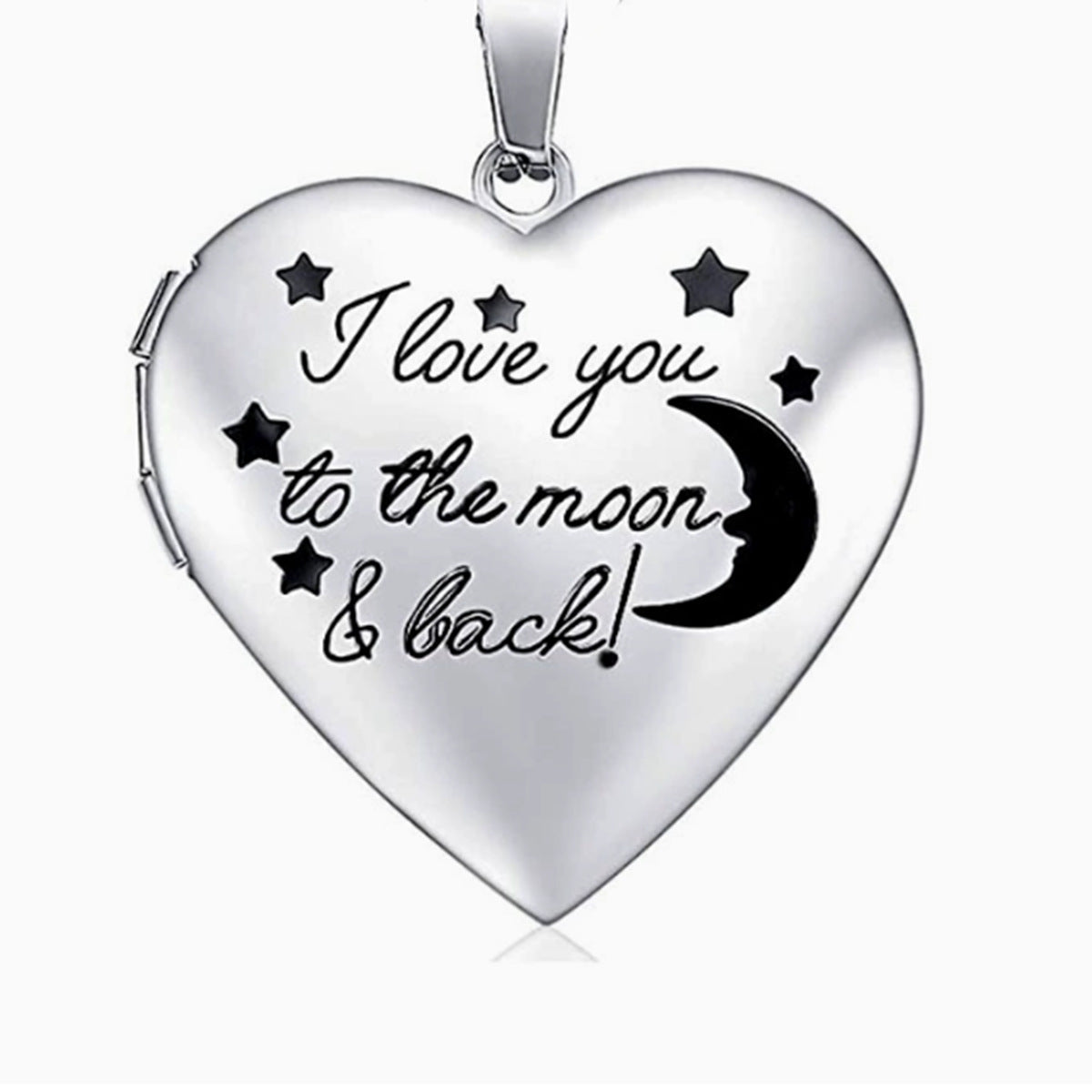 Collana apribile all'ingrosso in acciaio inossidabile con scatola per foto d'amore in argento