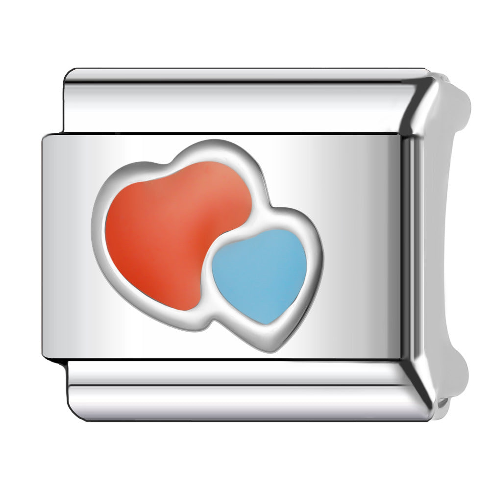 Wholesale Italian Charm Bracelet 9mm DIY Splicing Creative Pattern Stainless Steel Composable Bracelet