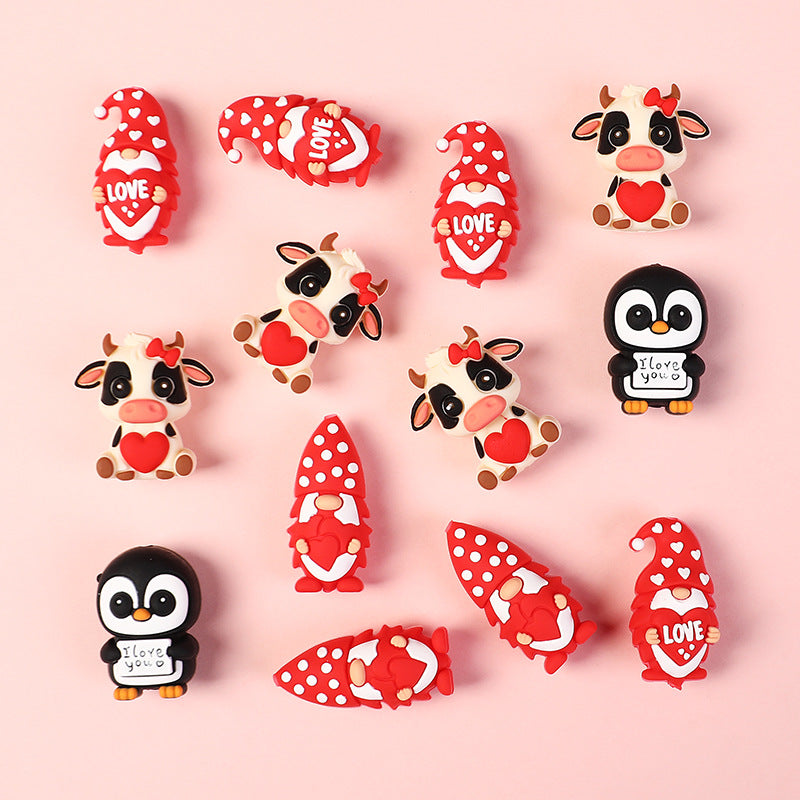 Wholesale 20pcs Valentine' s Day  Focal Beads DIY Bead Accessories