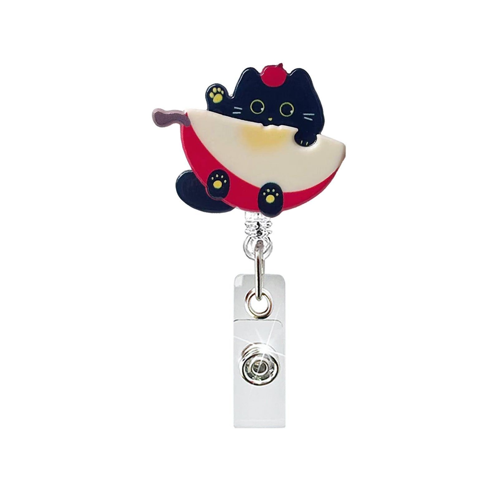 Wholesale Teacher-Themed Retractable Badge Holder,  Abs Plastic,  ID Card and Car Key Accessory