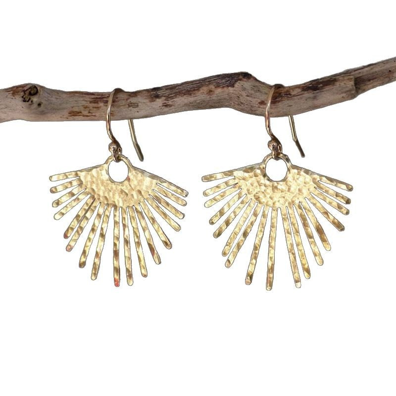 Wholesale Sunflower Shape Pendant Earrings Bohemian Earrings