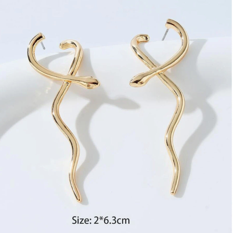 Wholesale  detachable winding retro snake earrings