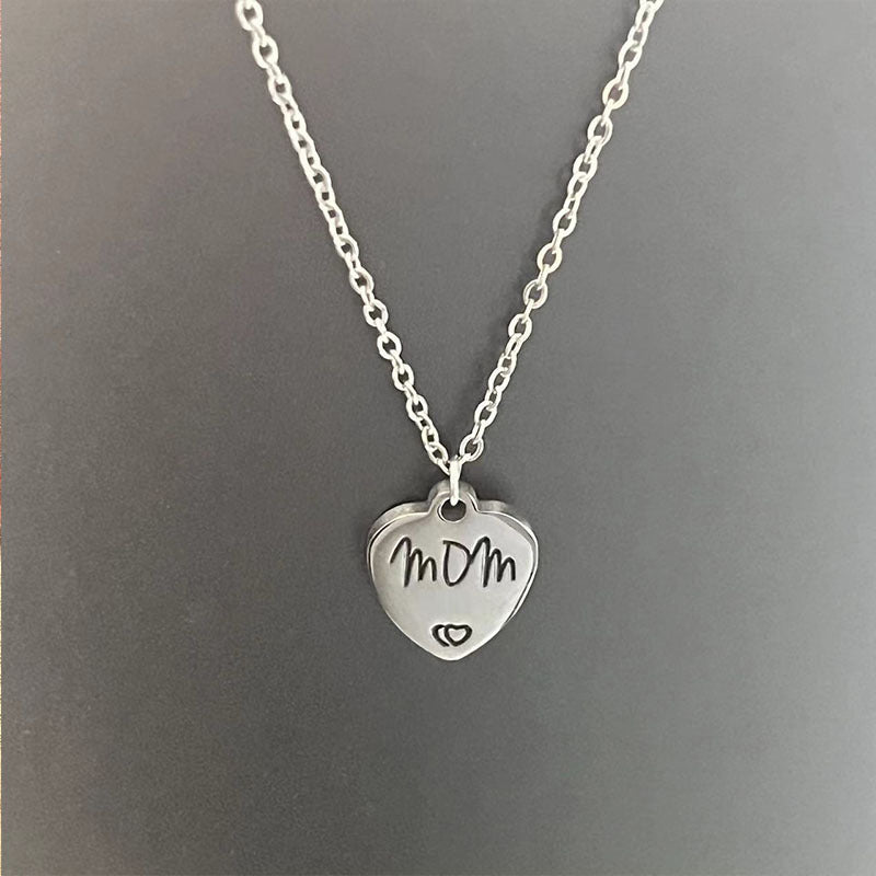Wholesale Stainless Steel Heart MOM Necklace Love Necklace Heart Necklace ACC-NE-Yima006