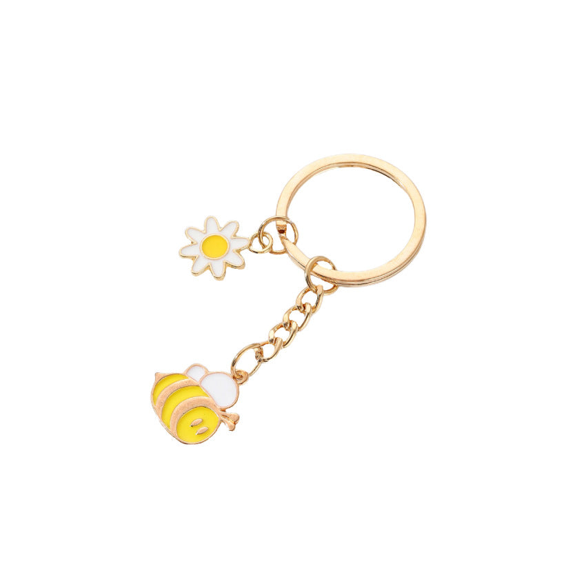 Wholesale Creative Cute Diamond Daisy Metal Keychain ACC-KC-RongR046