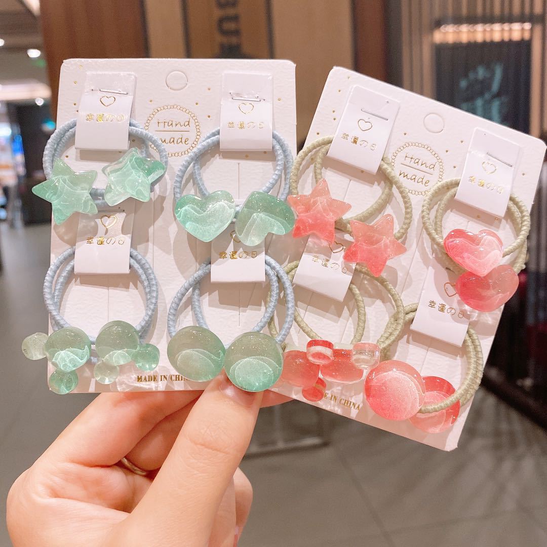 Wholesale Transparent Cute Kids Hair Scrunchies ACC-HS-Hengy001