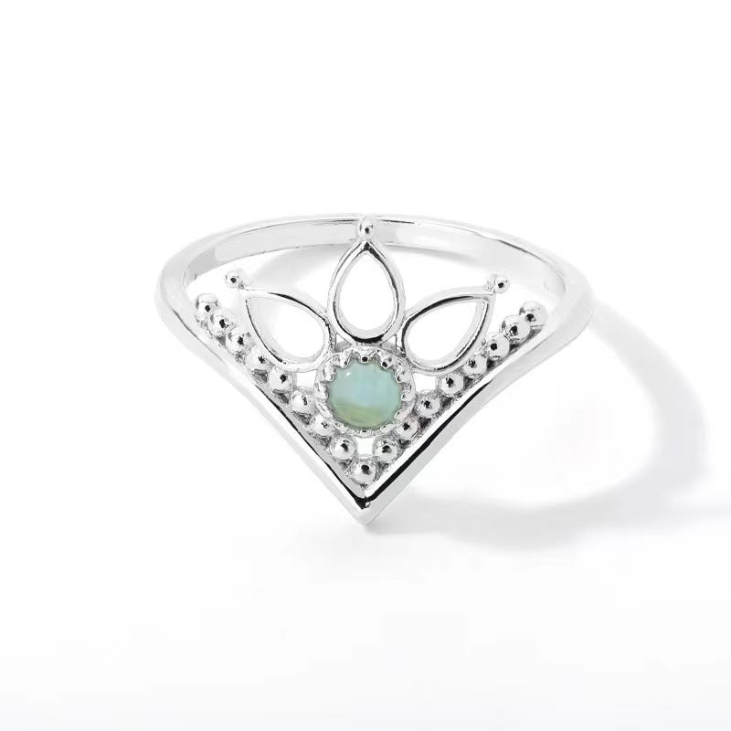 Wholesale Stainless steel moonstone ring