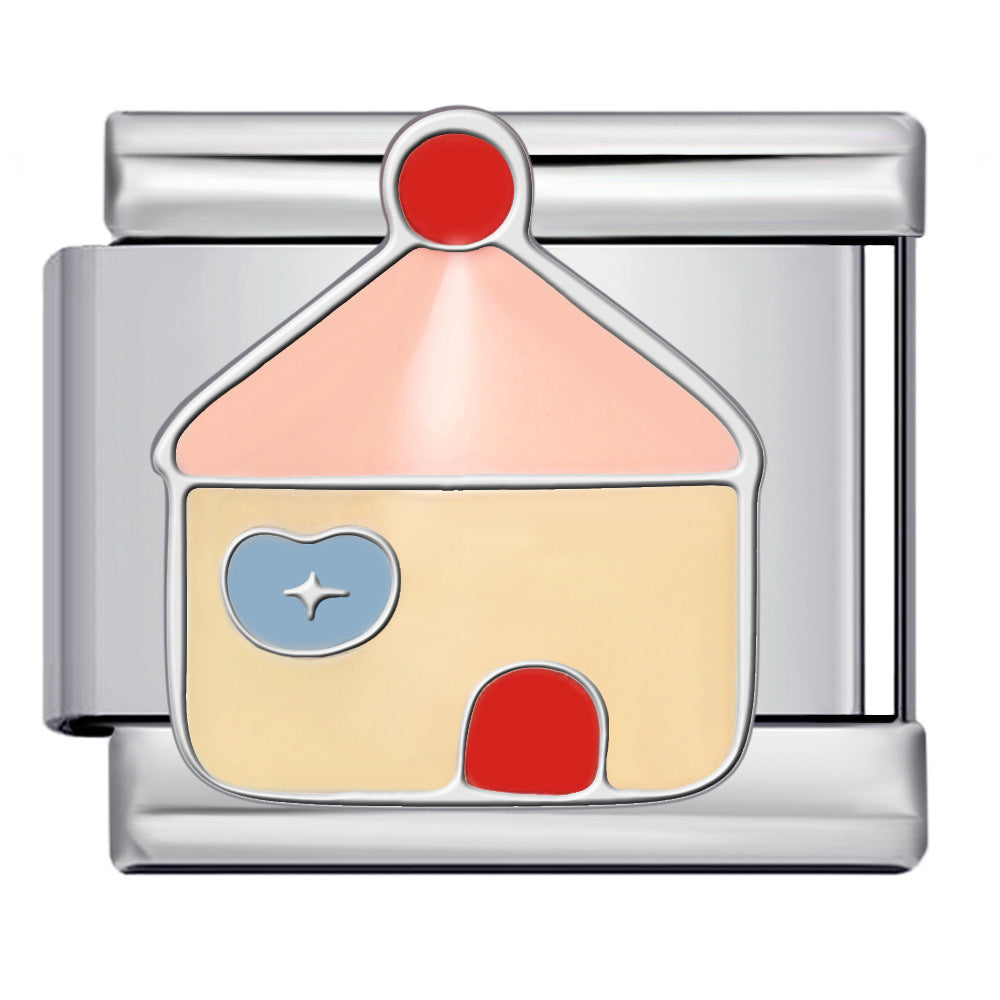 Wholesale 5pcs Italian Charm Bracelet 9mm DIY Splicing Cute Creative Stainless Steel Composable Bracelet