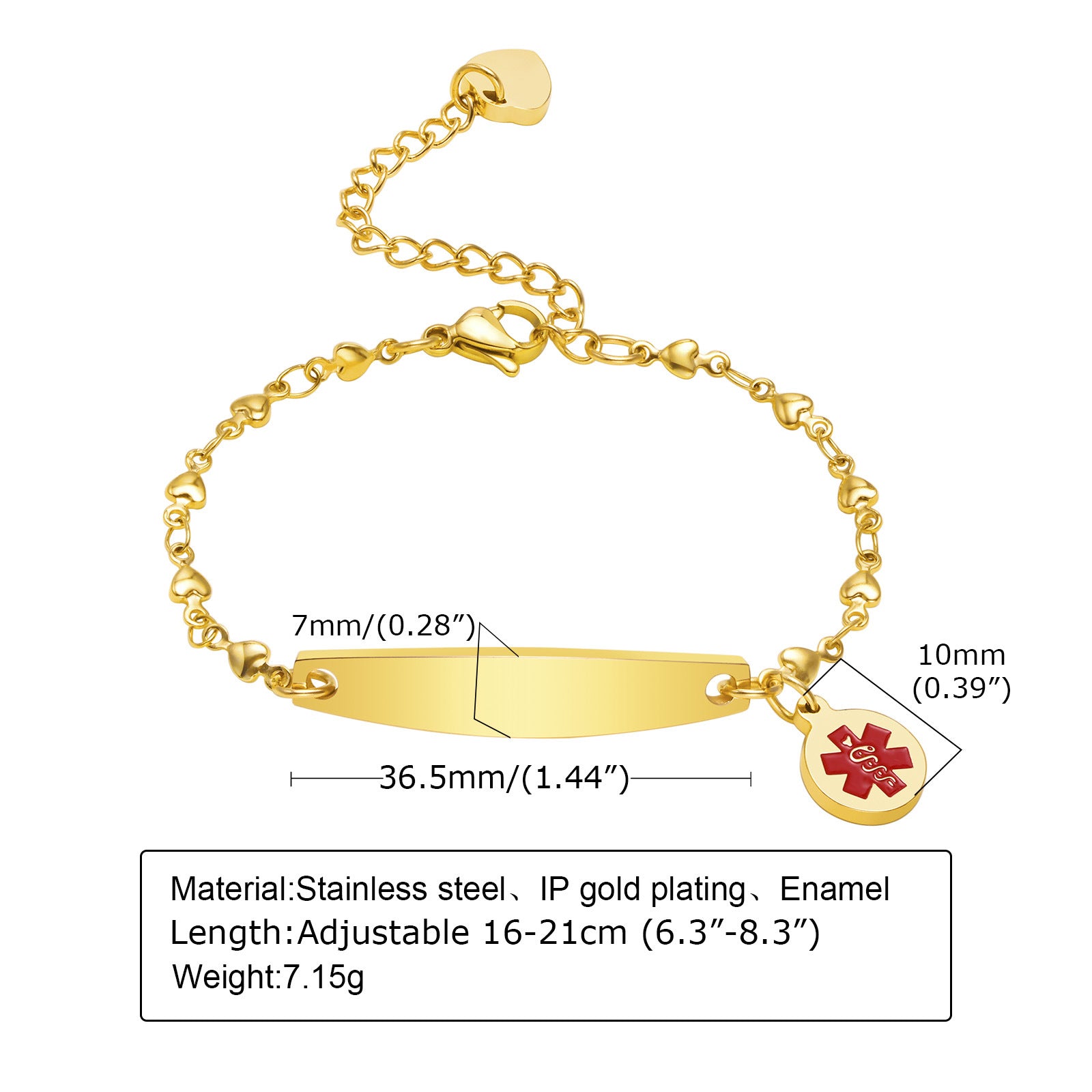 Wholesale Stainless Steel Curved Bracelet Bracelet Twist Chain Gold ACC-BT-HuaLanXin003