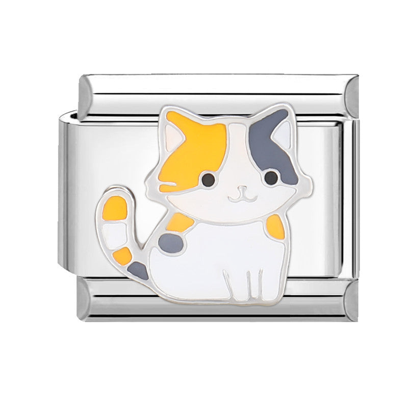 Wholesale 9mm Italian Charm Starter Bracelets DIY square Single Section Creative Stainless Steel Composable Bracelet