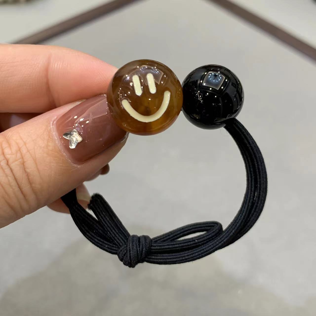 Wholesale Acetate Smiley Face Multicolor Hair Ties ACC-HS-Fanz001