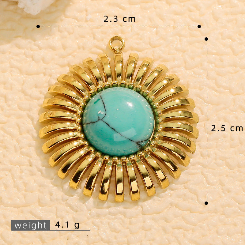 Wholesale sunflower  sweater chain Pendant