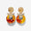 Wholesale  retro high-end sense agate gem foreign trade exaggerated alloy earrings