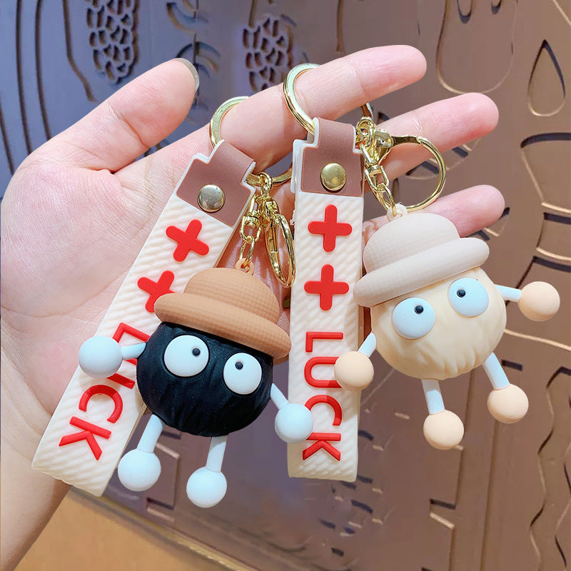Wholesale cute cartoon long-legged briquettes keychain