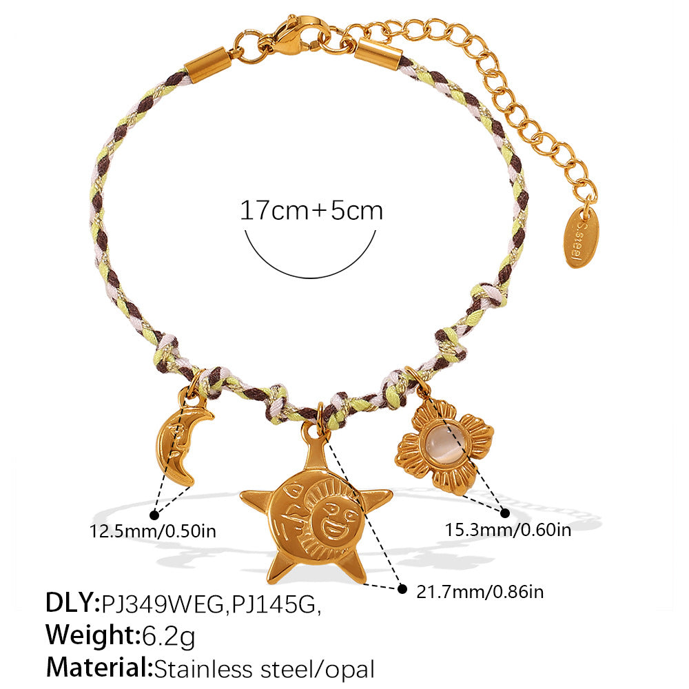 Wholesale DIY pendant knotted rope bracelet colorfast ocean-themed pendant necklace jewelry