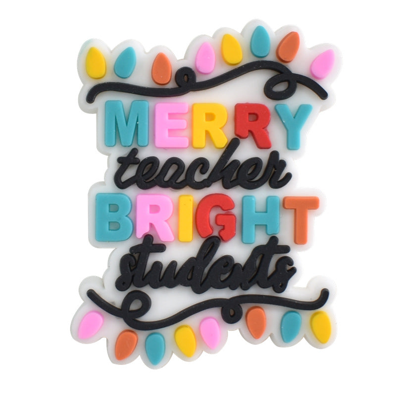 Wholesale Random 100pcs Christmas PVC Soft Rubber Shoe Buckle Decoration ACC-SC-RYY062