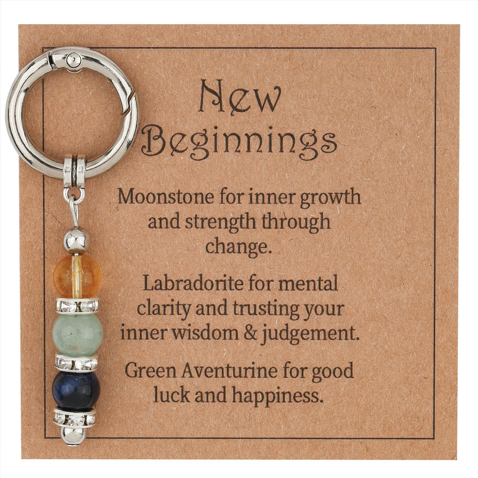 Wholesale White Diamond Ring Crystal Chalcedony Handmade Beaded Keychain Bracelet