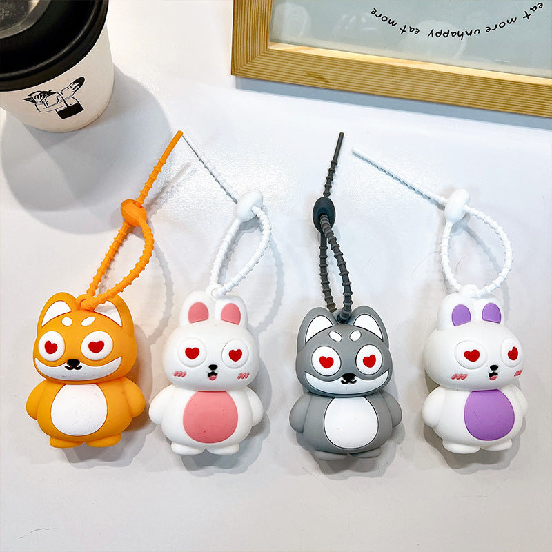 Wholesale decompression bunny squeeze keychain