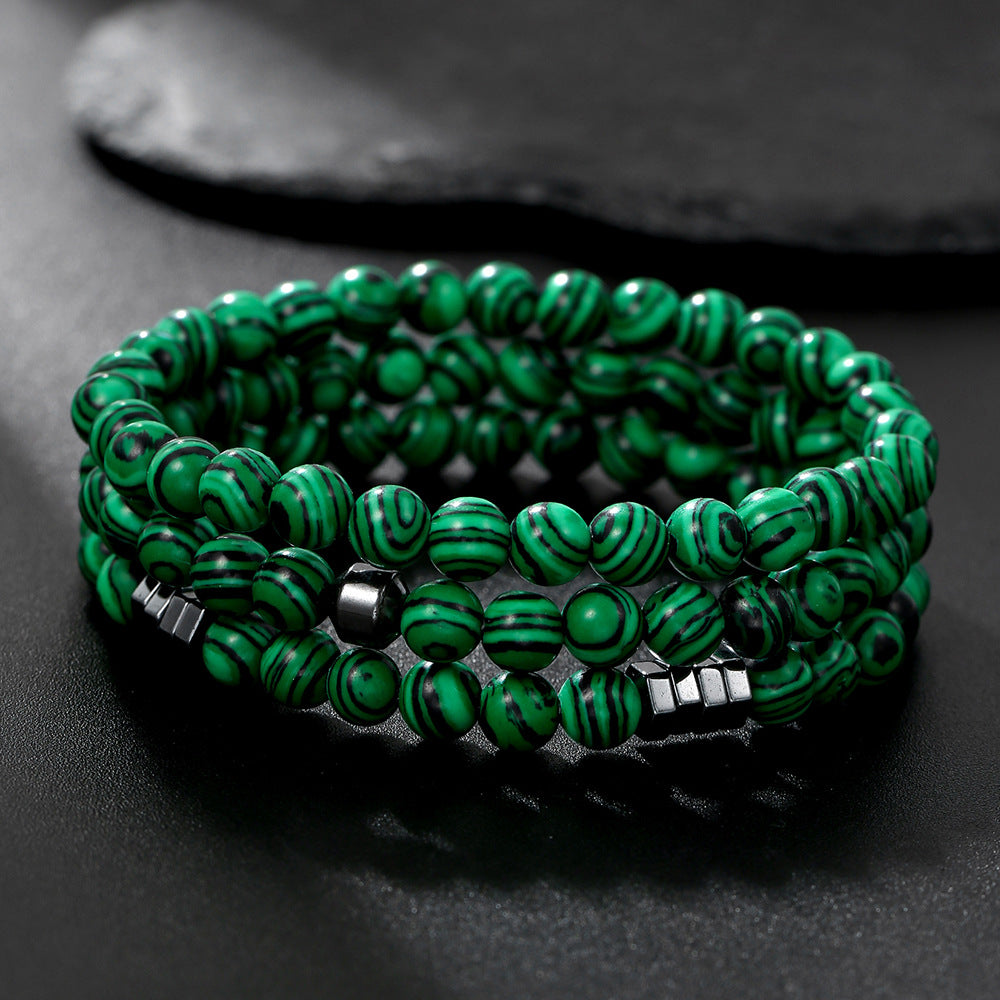 Set di braccialetti lunghi in rame satinato nero all'ingrosso con disco volante con sfere di diamanti in zirconio