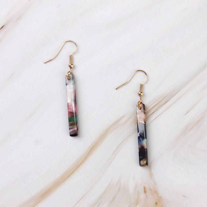 Wholesale Acrylic Fiberboard Long Earrings