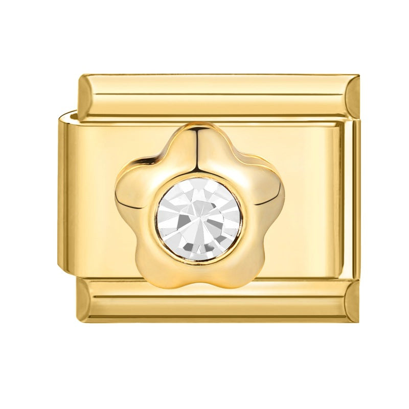 gold-tone Italian charm bracelet for wholesale jewelry resale