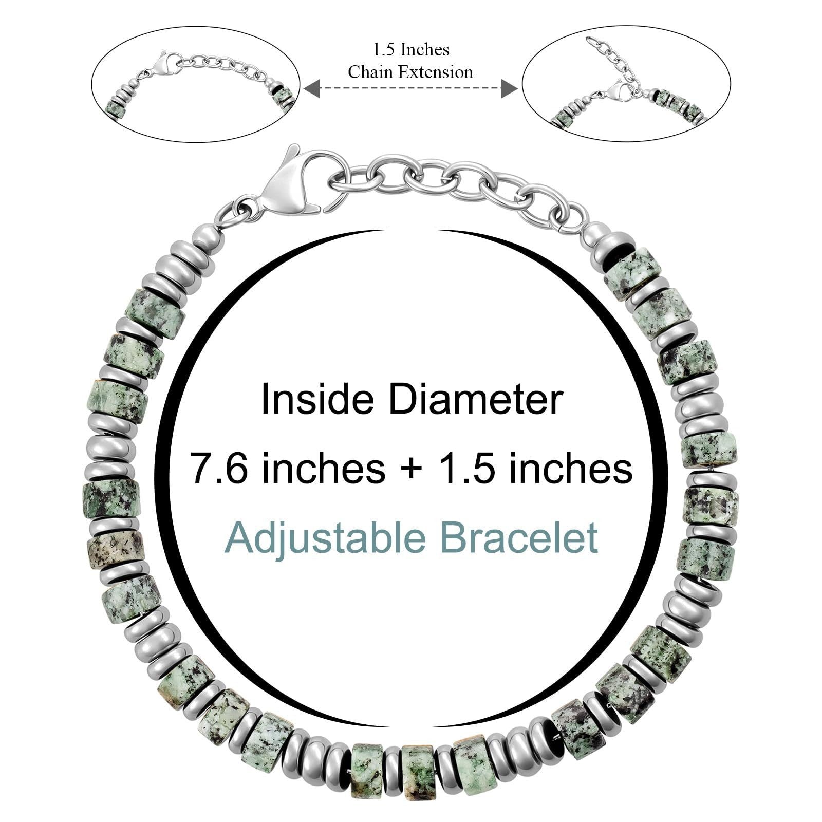 Wholesale Bohemian Chain Bracelet Natural Obsidian Beads Stainless Steel Business Gift Fashion Accessory