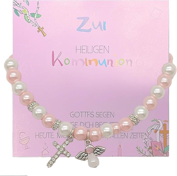 Wholesale  Pink Pearl Heart Wings Pendant Bracelet