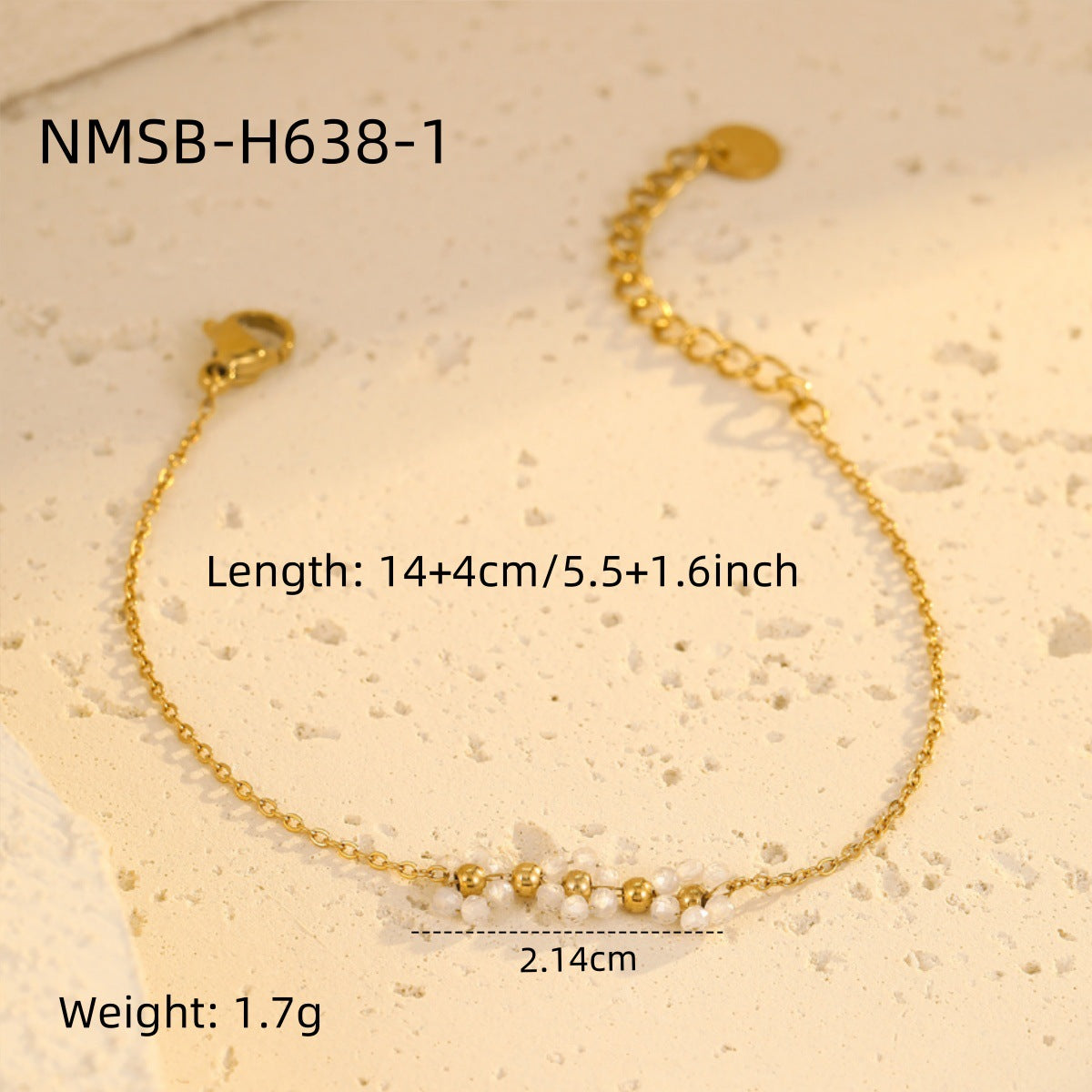 Wholesale Stainless steel Colorful Flower Beaded Bracelet